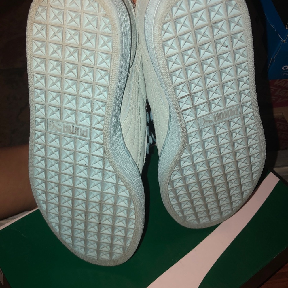 Grade School Puma Suede Clearwater Blue Size 6 Kids - Picture 4 of 5